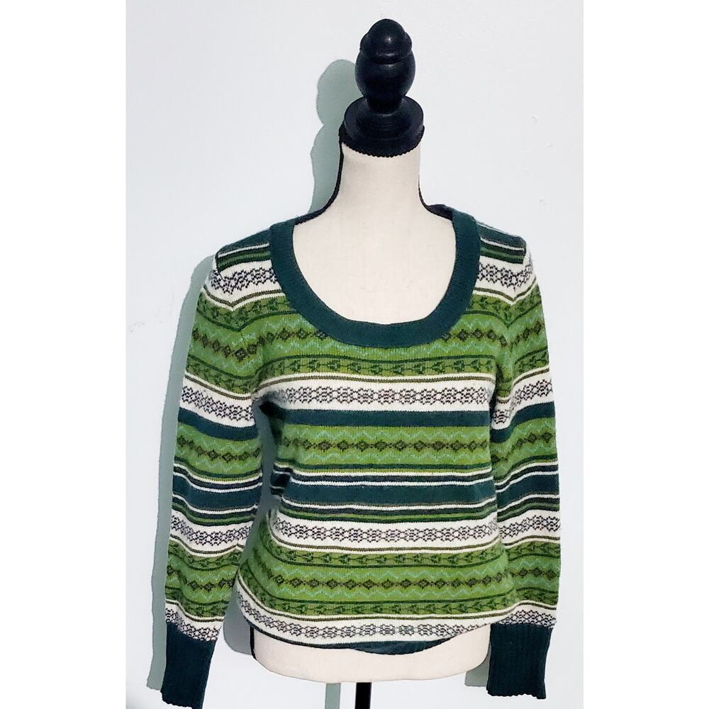Old Navy Fair Isle Sweater Size Large Cabincore Bohemian St.Patricks Day